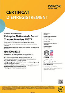 Certificat ENGTP ISO 9001-2015